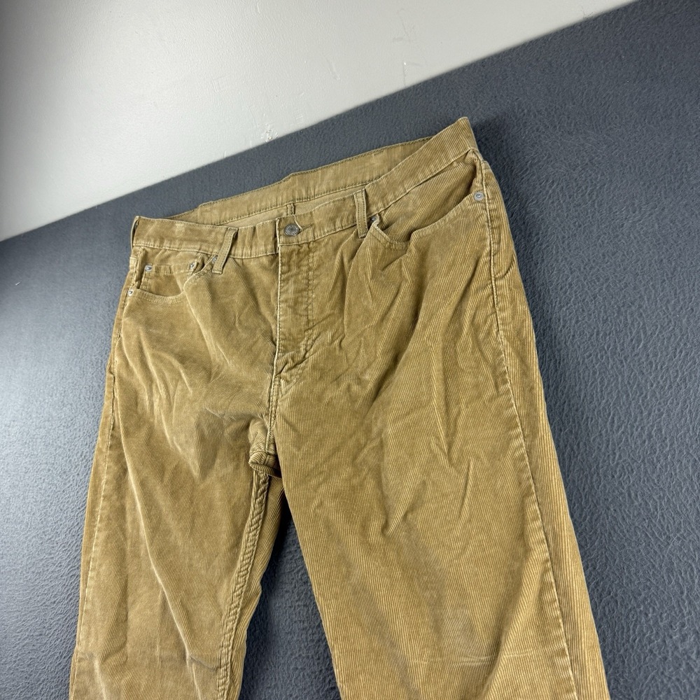 Levis 511 Pants Men's 38x32 Brown Corduroy Slim Fit Straight Leg Retro Stretch